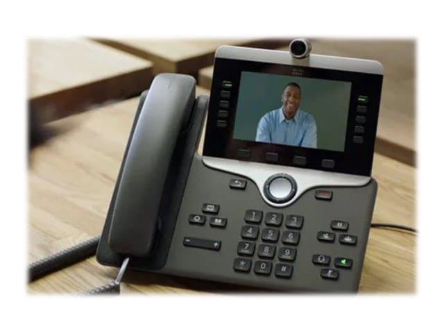 Cisco IP Phone 8865 - IP video phone - digital camera, Bluetooth interface - IEEE 802.11a/b/g/n/ac (Wi-Fi) - SIP, SDP - 5 lines - charcoal